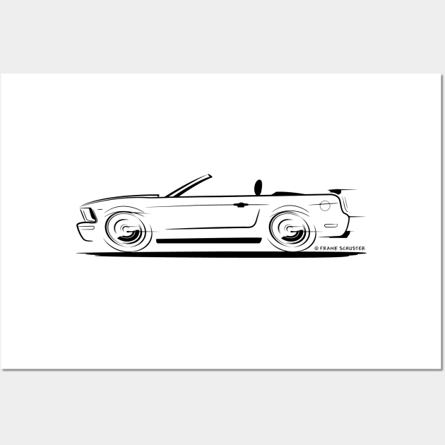 2005-2014 Mustang GT Convertible Wall Art by PauHanaDesign